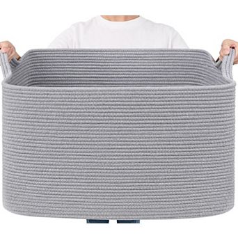 Woven Rope Storage Basket Rectangle