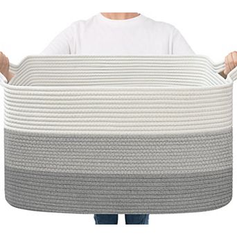 Woven Rope Storage Basket Rectangle