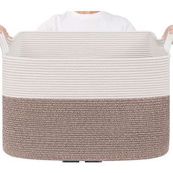 Woven Rope Storage Basket Rectangle