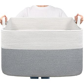Woven Rope Storage Basket Rectangle
