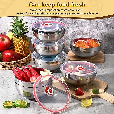 8pcs 19oz Stainless Steel Food Container With Lid Insulated Leak Proof Airtight Storage