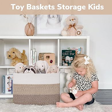 Cube Storage Baskets Woven Closet Organizer Shelf Bins