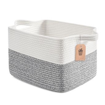 Cube Storage Baskets Woven Closet Organizer Shelf Bins