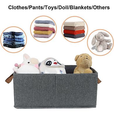 3PC Storage Bins Closet Organizer Foldable Boxes Gift Basket