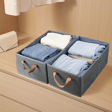 3PC Storage Bins Closet Organizer Foldable Boxes Gift Basket