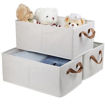 3 pc Storage Bins Closet Organizer Foldable Boxes Gift Basket