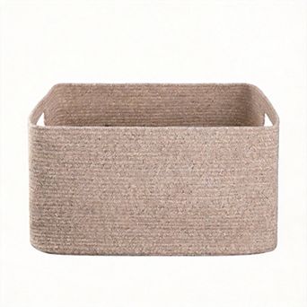 Large Woven Cotton Rope Storage Basket with Handle Gift Basket