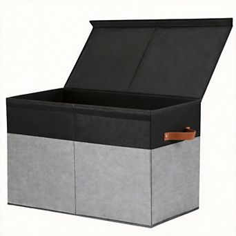 Storage Box With Lid Sturdy Toys Chest Organizer Dividers Closet Bedroom Playroom