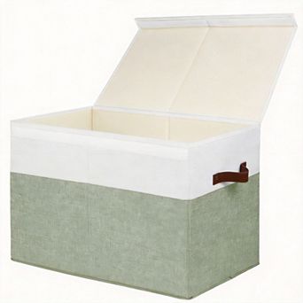 Storage Box With Lid Sturdy Toys Chest Organizer Dividers Closet Bedroom Playroom