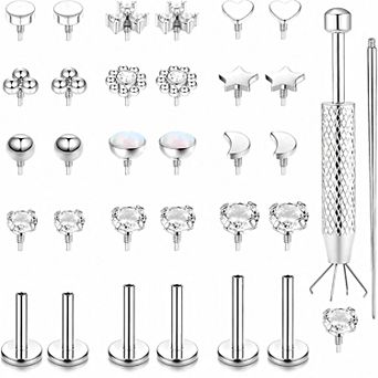 URIACG Flat Back Stud Earrings For Women