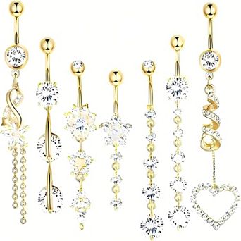 URIACG Dangling Belly Button Ring