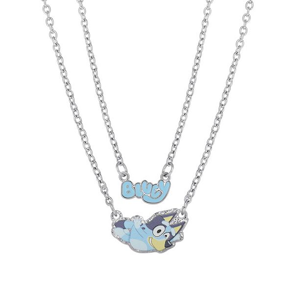 Bluey Double Layer Pendant Necklace with Bluey Nameplate and Character ...