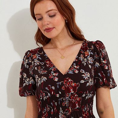 Joe Browns Women's Plus Size V-Neck Flounce Midi Dress