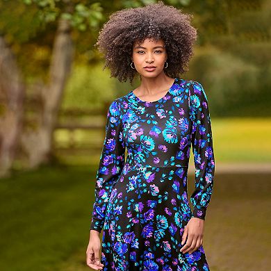 Joe Browns Women's Plus Size Stretch Knit A-Line Midi Dress