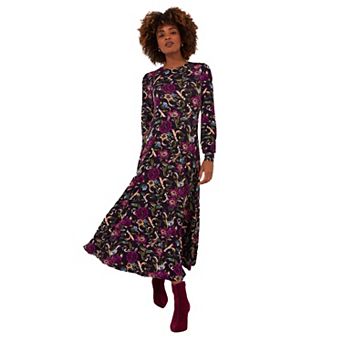 Joe Browns Women's Plus Size Stretch Knit A-Line Midi Dress