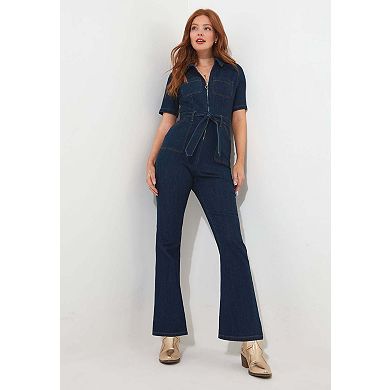 Joe Browns Women's Plus Size Stretch Denim Jumpsuit