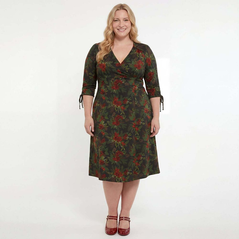 joe brown plus size dresses Browns Stretch Knit Faux Wrap Midi Dress Midi dress Scoop neck Out Of Stock Dakota Modest Embroidered Bridesmaid Size:48 Regular Jacket+42 Waist Adjust 38to44)Height: 5'7