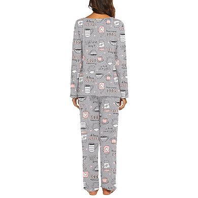 Ekouaer Womens Pajama Sets 2 Piece Lounge Set Fall Winter Pajamas Long Sleeve Pjs Top and Pants