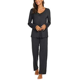 Ekouaer Womens Pajama Sets 2 pc Lounge Set Fall Winter Pajamas Long Sleeve Pjs Top and Pants