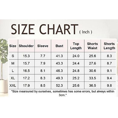 Ekouaer Womens Pajama Set Print Short Sleeve Sleepwear Button Down Pjs Shorts Set