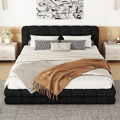 Merax Queen Size Upholstered Platform Bed