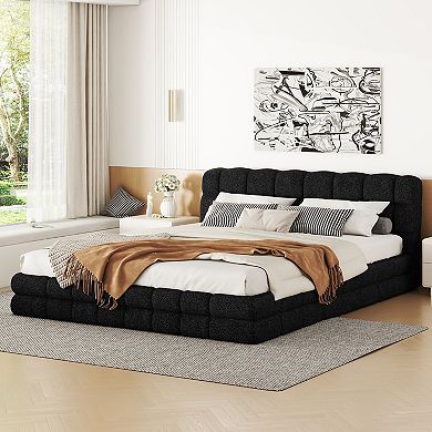 Merax Queen Size Upholstered Platform Bed
