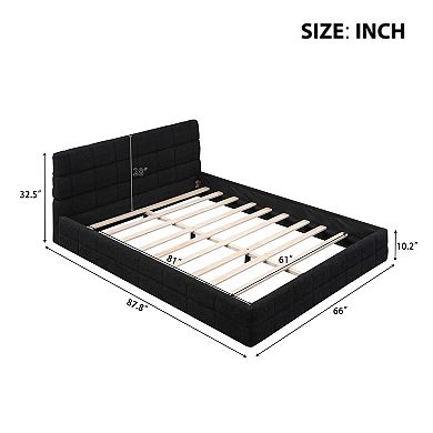 Merax Queen Size Upholstered Platform Bed