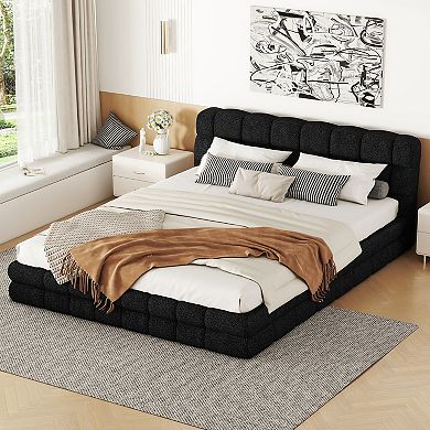 Merax Queen Size Upholstered Platform Bed