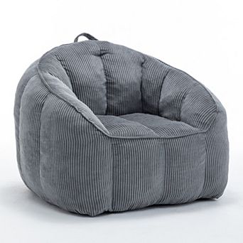 Merax Bean Bag Chair Sofa for Adults Teens, Comfy Corduroy Large Bean Bag Chairs with Armrests