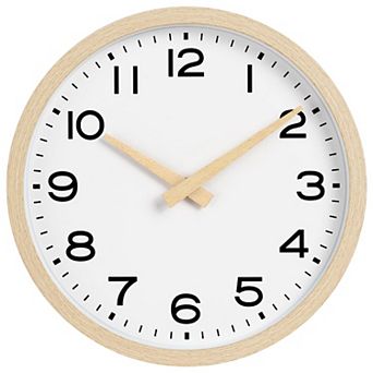 10 Inch Silent Wall Clock Non-Ticking Analog Modern Simple Design Big Numerals for Home Office
