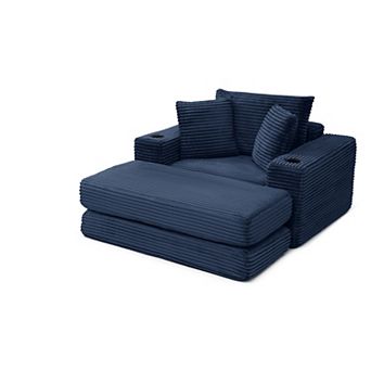 Merax Boneless Chaise Lounge Chair Indoor-Oversized Cloud-Like Cozy Comfy Modular