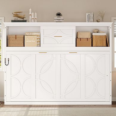 Merax Twin Size Murphy Bed with Charging Station and a Drawer