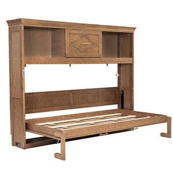 Merax Twin Size Murphy Bed with Charging Station and a Drawer