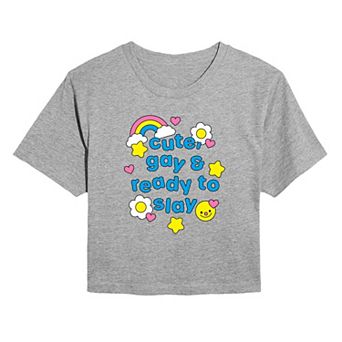 Women's Cute, Gay & Ready to Slay Cropped Tee
