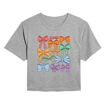 Women's Pride Coquette Bows Cropped Tee