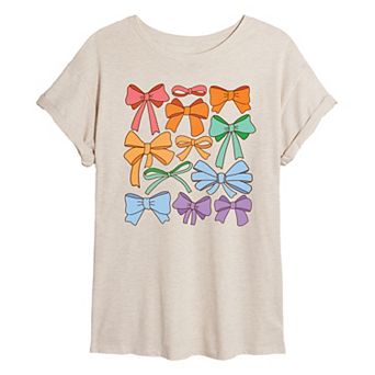 Women's Pride Coquette Bows Oversized Tee