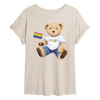Women's Pride Teddy Bear Oversized Tee