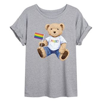 Women's Pride Teddy Bear Oversized Tee