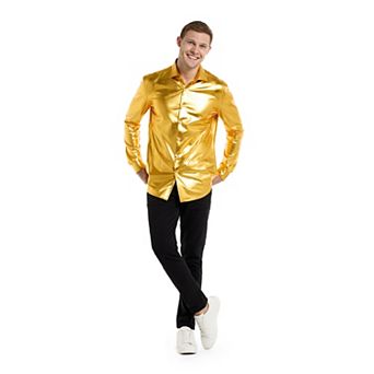Men's OppoSuits Groovy Gold Party Wear Shirt