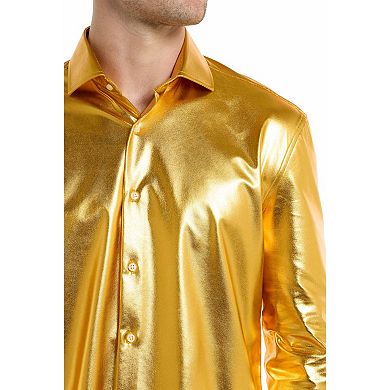 Men's OppoSuits Groovy Gold Party Wear Shirt