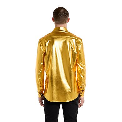 Men's OppoSuits Groovy Gold Party Wear Shirt