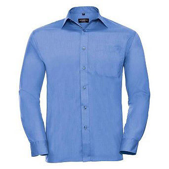 Russell Collection Mens Poplin Easy-Care Formal Shirt