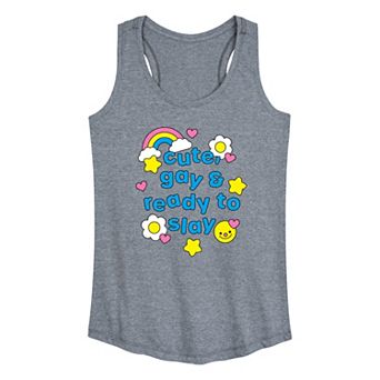 Women's Cute, Gay & Ready to Slay Racerback Tank Top