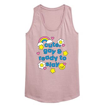 Women's Cute, Gay & Ready to Slay Racerback Tank Top