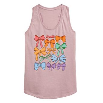 Women's Pride Coquette Bows Racerback Tank Top