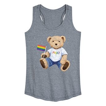 Women's Pride Teddy Bear Racerback Tank Top