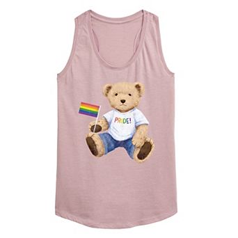Women's Pride Teddy Bear Racerback Tank Top
