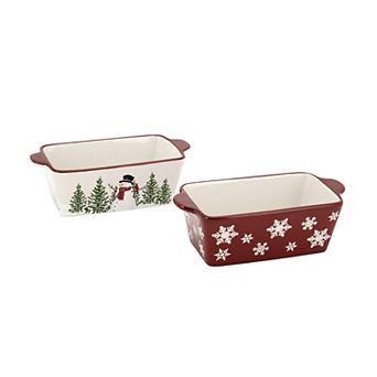 St. Nicholas Square® Set of 2 Yuletide Snowman Mini Loaf Pans