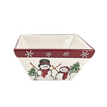 St. Nicholas Square® Yuletide Snowman Square Cereal Bowl