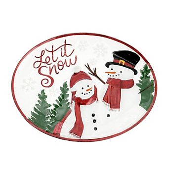 St. Nicholas Square® Large Yuletide Snowman Serving Platter